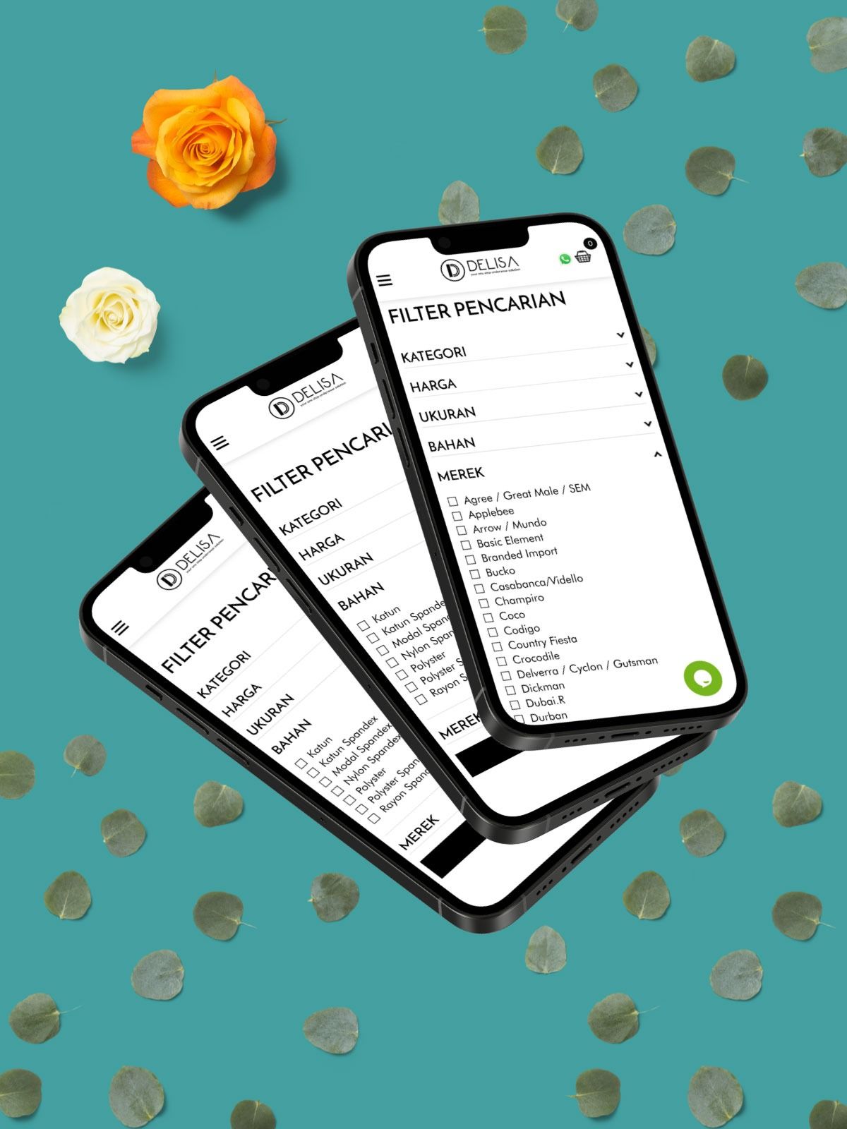 Fitur Website Delisa Group