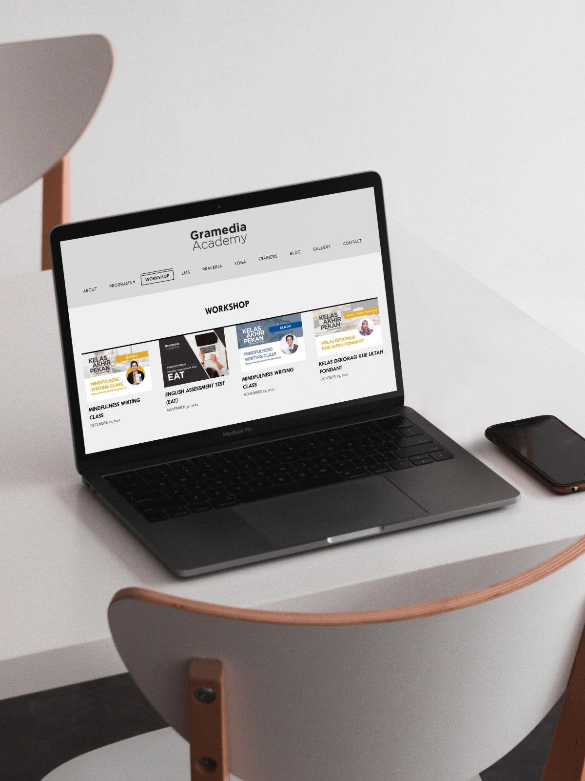 Fitur Website Gramedia Academy