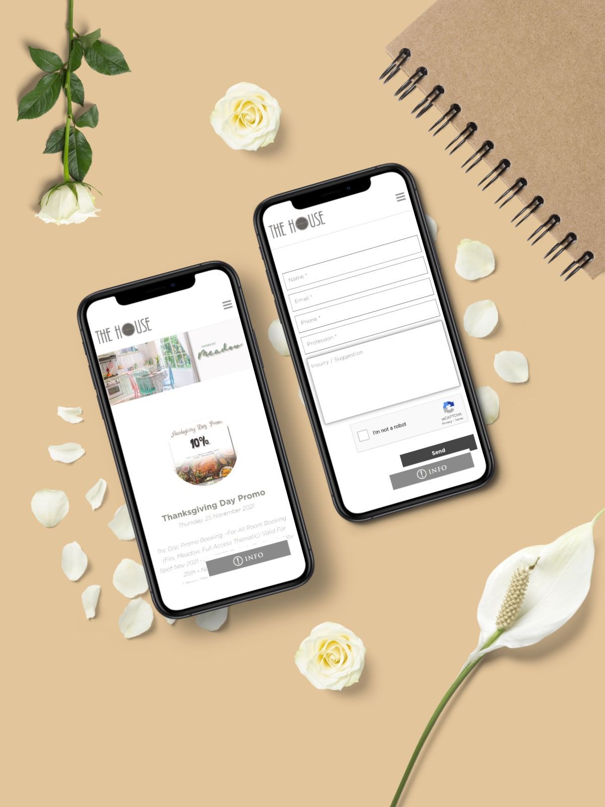 Fitur Website The House Studio
